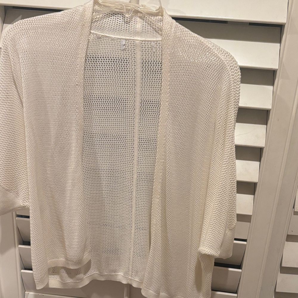 Calvin Klein Collection Cream Open-Front Cardigan